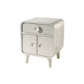 Modern Minimalist Nightstand with Two Drawers and Open Shelf